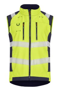 HI-VIS Softshell-Weste, wind- und wasserabweisend