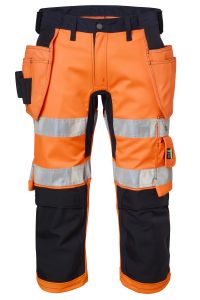 HI-VIS ¾ Handwerker-Hose, Stretch