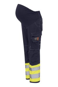 Flame Retardant Maternity Trousers, Color: 94 yellow/navy