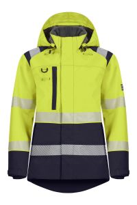 HI-VIS Winterjacke für Damen mit Kapuze, strapazierfähig