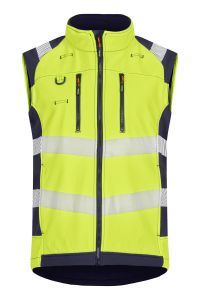 HI-VIS Softshell-Weste, wind- und wasserabweisend 